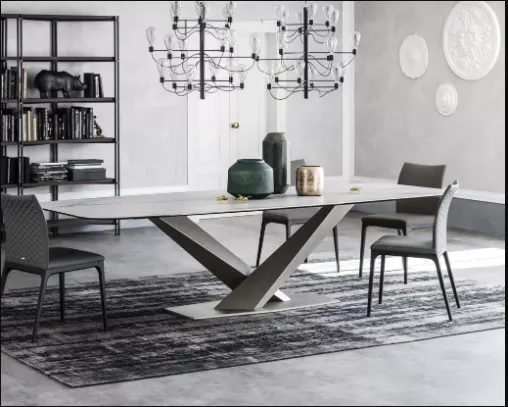 Marble Top Metal Dining Table