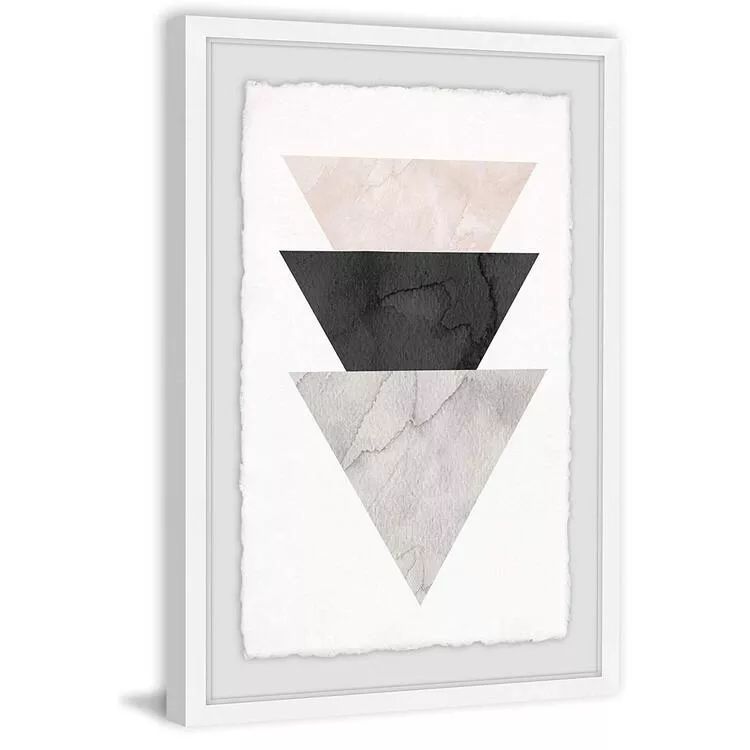 Marmont Hill Triangle Stack Framed Painting Print