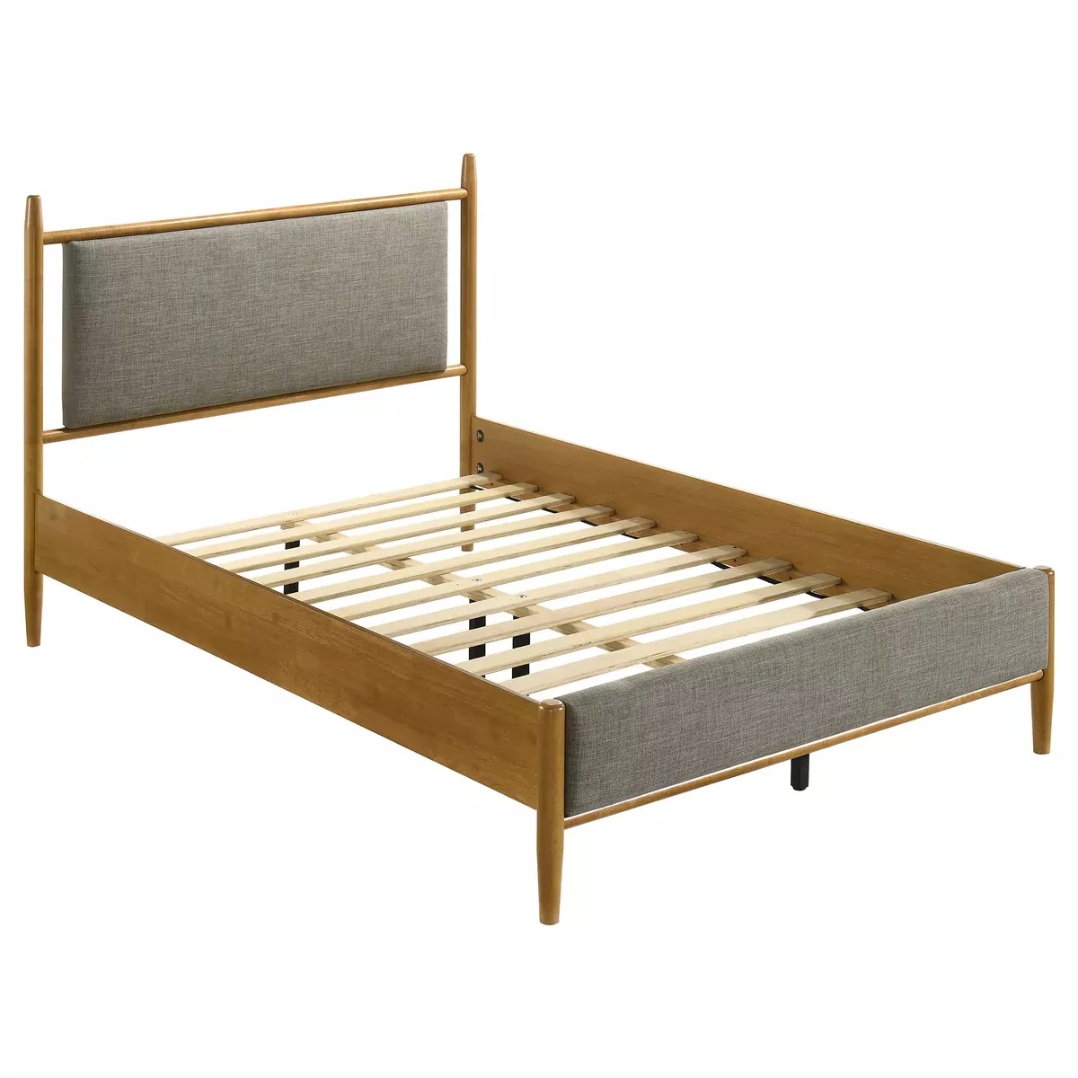 Mason 46-inch Full Panel Platform Bed Grey and Light Brown