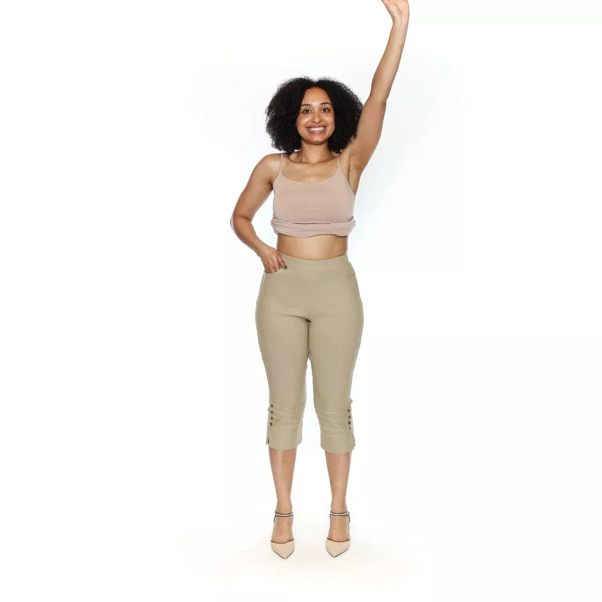 Maya Stretch Capri With Pockets