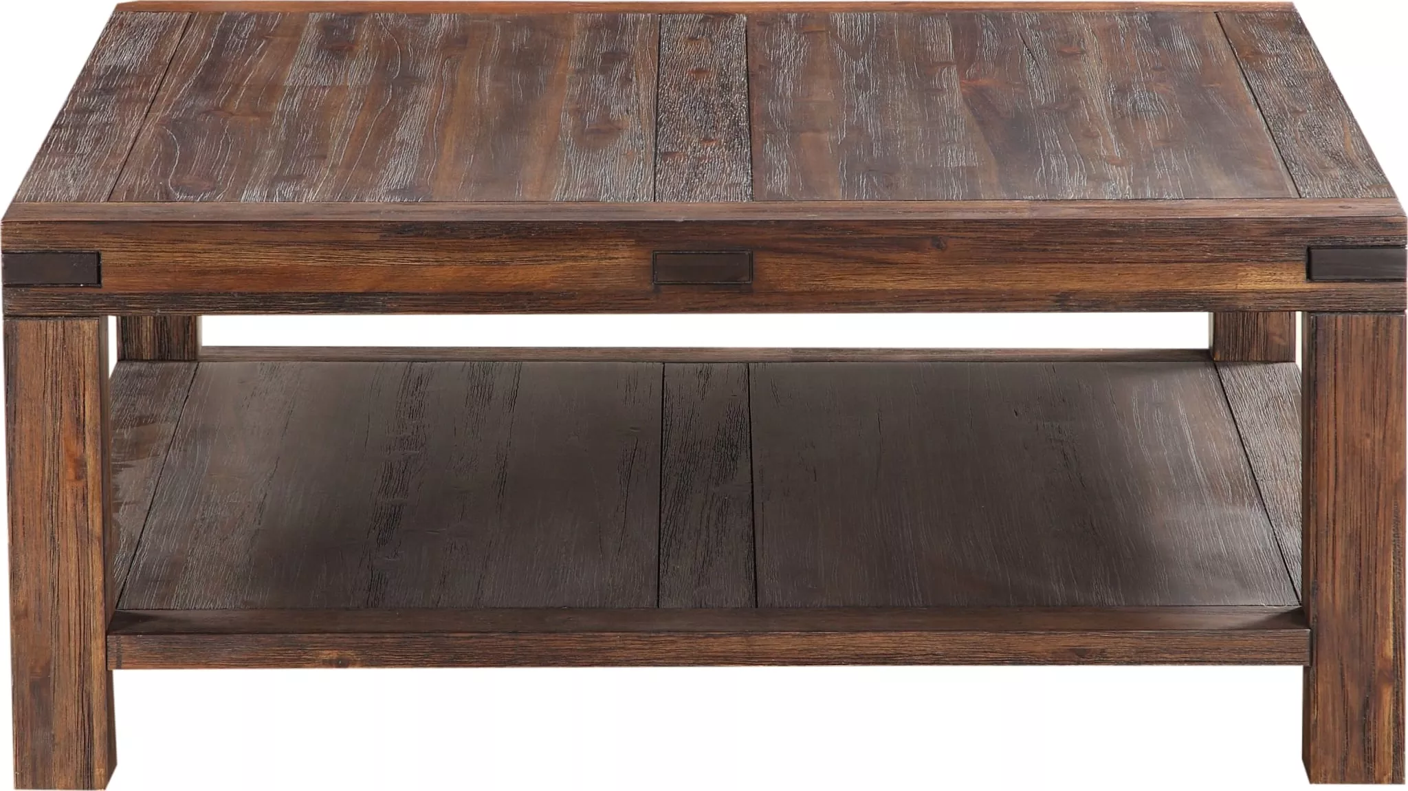 Meadow Solid Wood Square Coffee Table in Brick Brown
