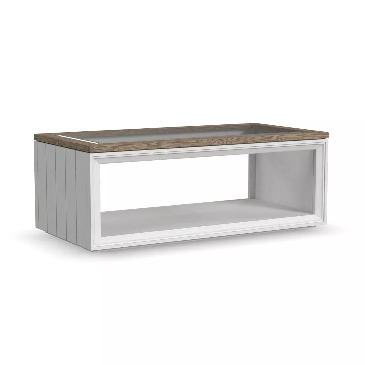 Melody - Rectangular Coffee Table With Casters - White
