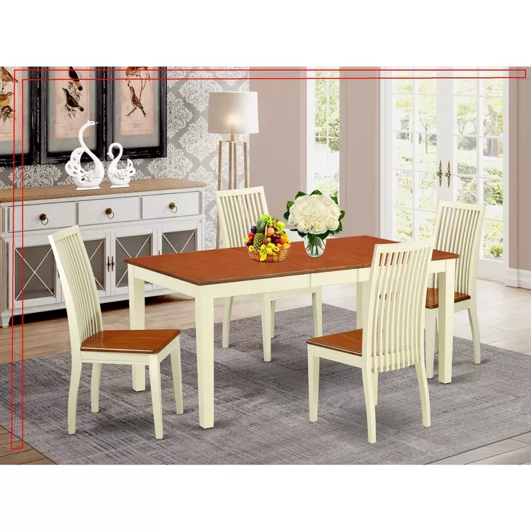 Modern 5 Piece Dining Set - Table & 4 Chairs