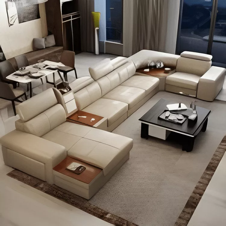 Modern Design Leather Sectional Sofa