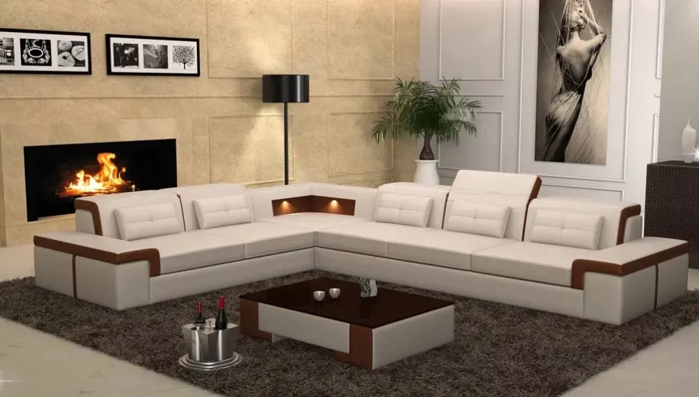 Modern Designed Leather Sectional Sofa