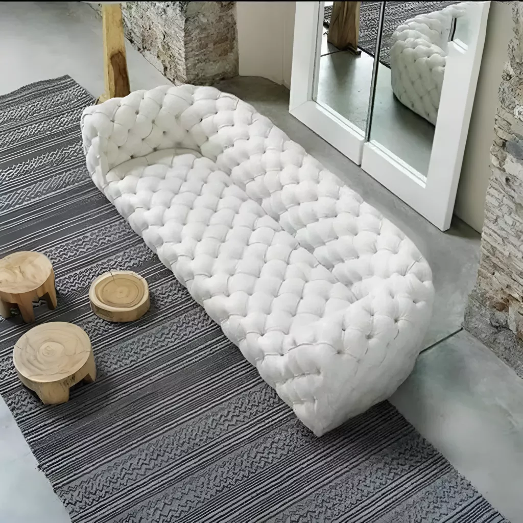 Modern Designed Tufted Leather Sofa