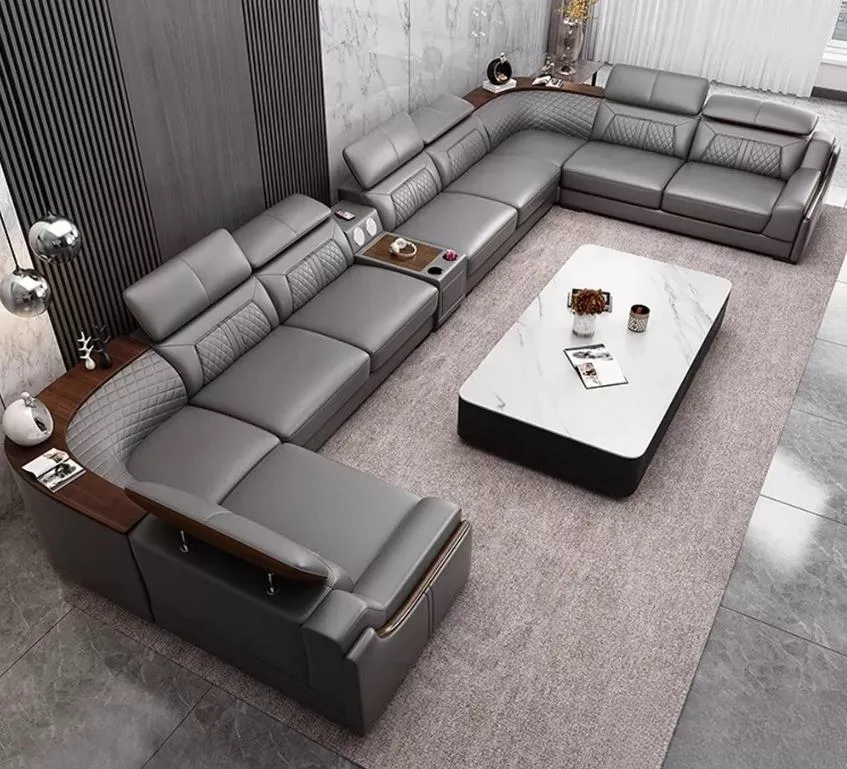 Modern Elegance Leather Sectional Sofa