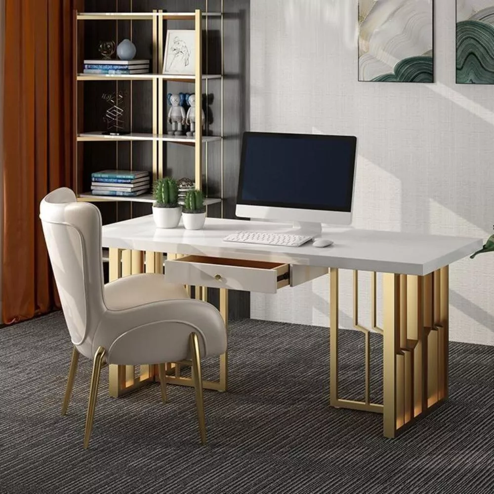 Modern Marble Computer Or Study Desk