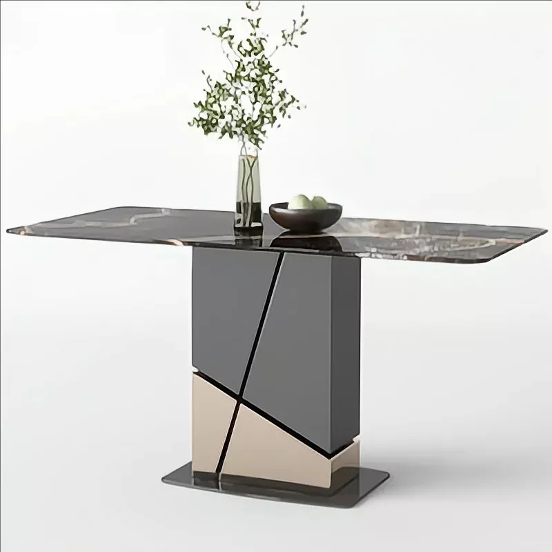 Modern Marble Top Rectangular Dining Table