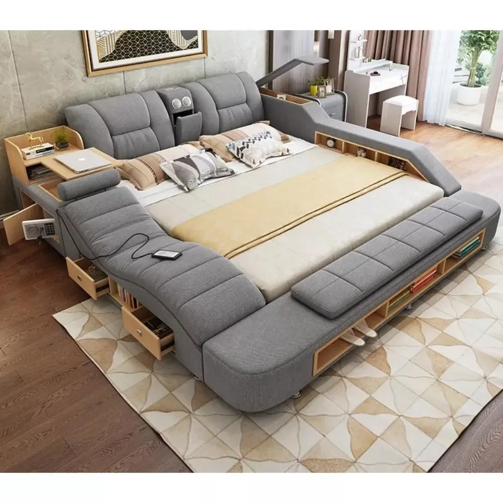 Modern Multifunctional Smart Fabric Bed