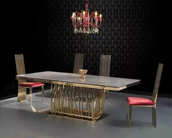 Modern Rectangular Marble Dining Table