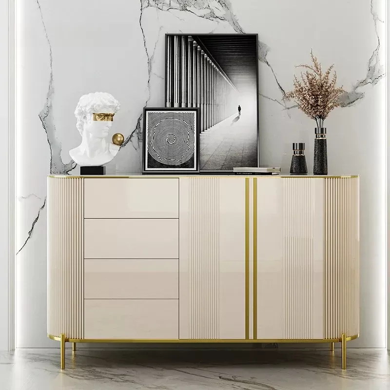Modern And Simple Look Marble Top Buffet Table