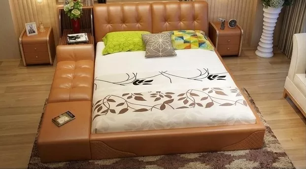 Modern Soft Leather Beds With Storage