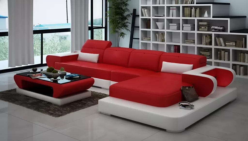 Modernistic Incomparable Leather Sectional Sofa