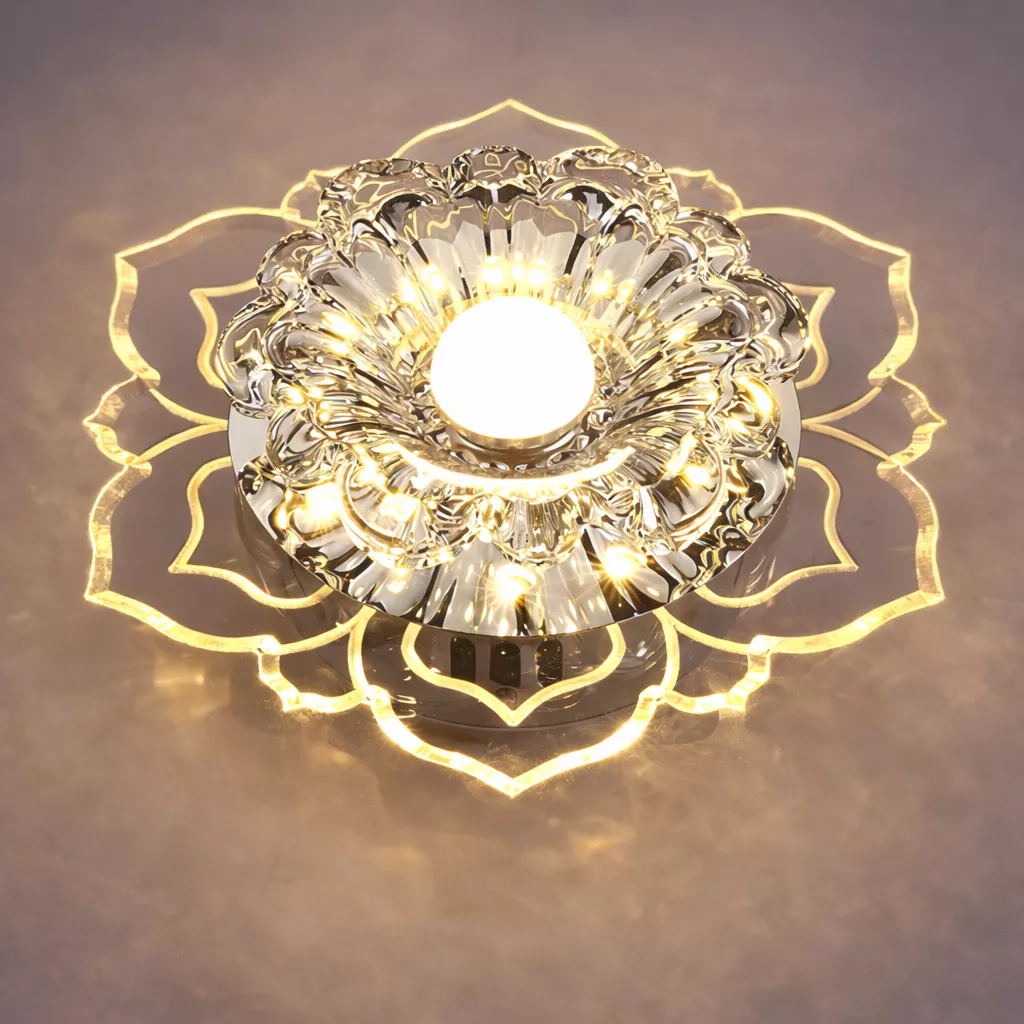 Modernized Luxurious LED Crystal Ceiling Light