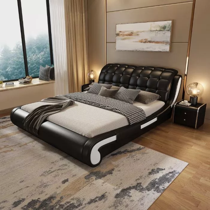 Modish Luxury Leather Soft Bed