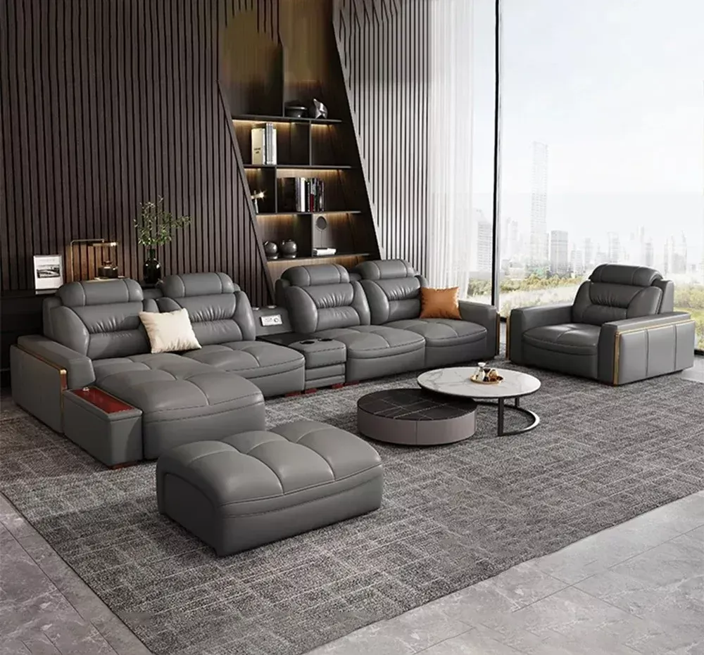 Multifunctional And Comfortable Leather Sofa Set
