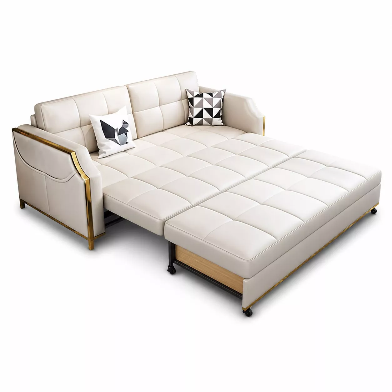 Multifunctional Leather Sofa Bed