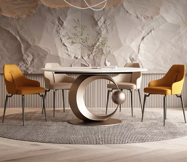 Multifunctional Slab Dining Table With Chairs