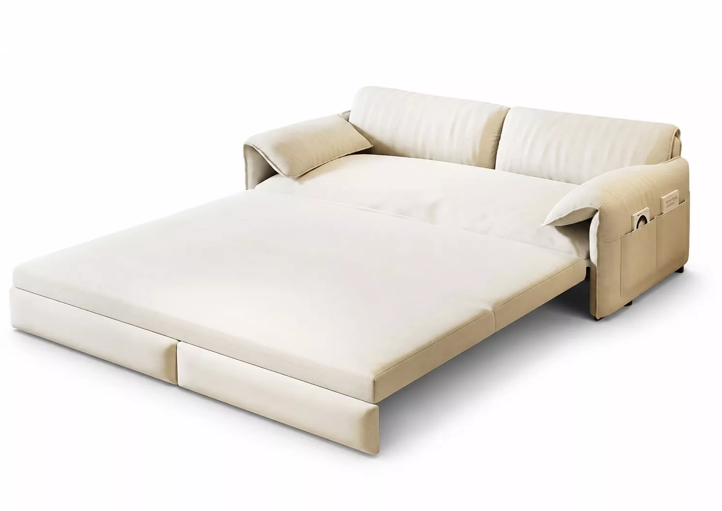 Multifunctional Velvet Pull Out Queen Size Sofa Bed