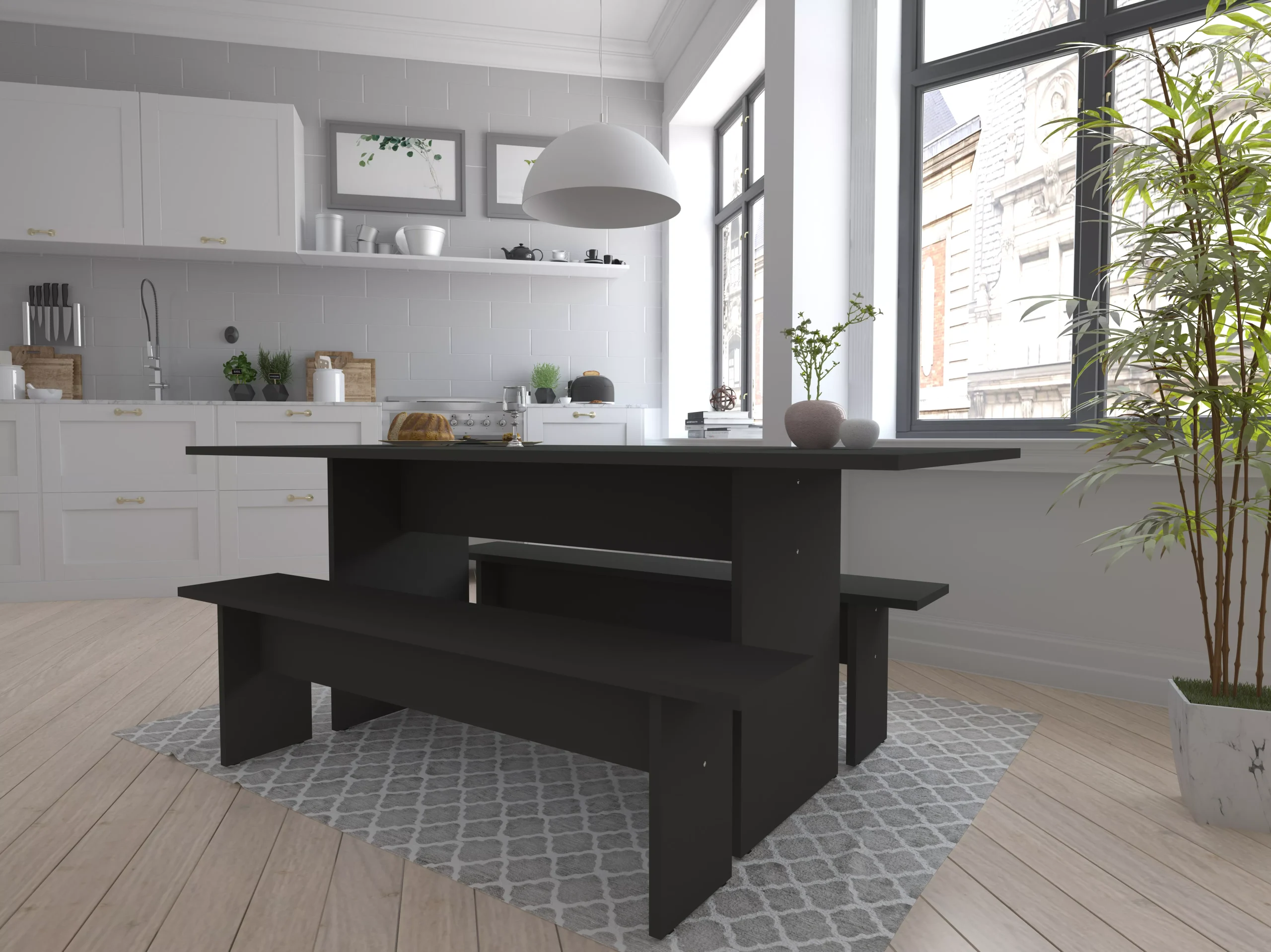 Nomad Dark Gray Dining Set