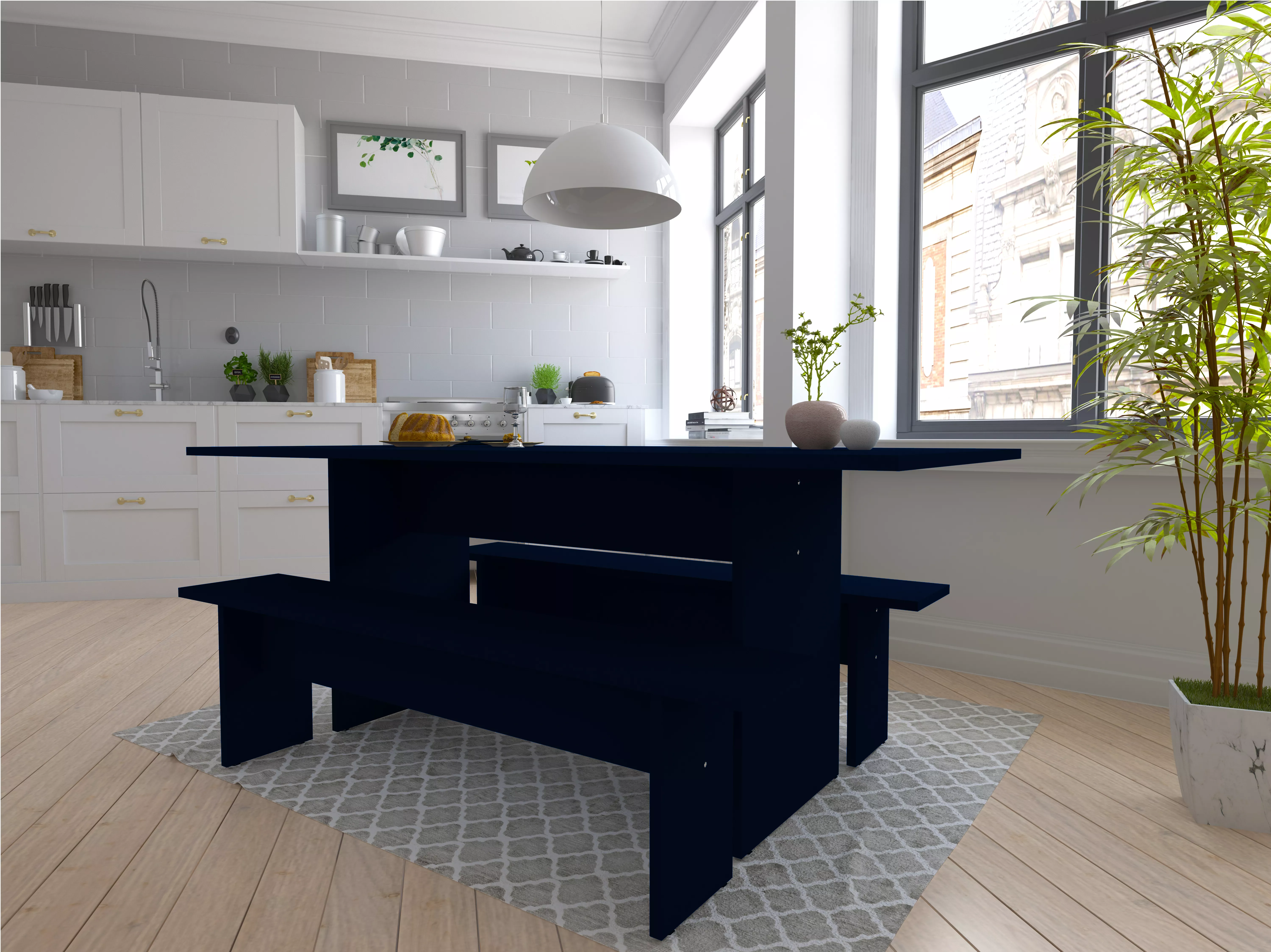 Nomad Navy Dining Set