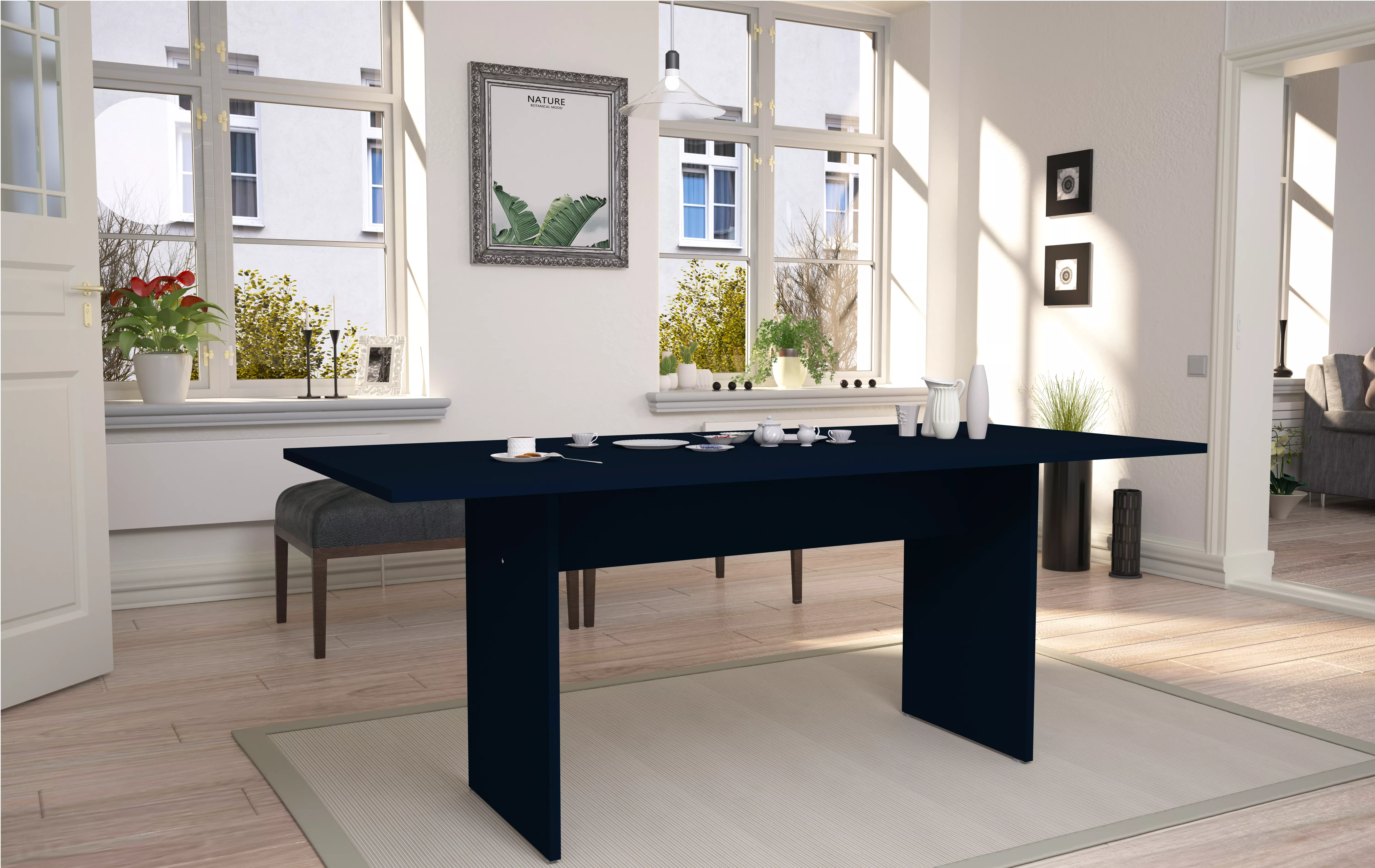 Nomad Navy Dining Table