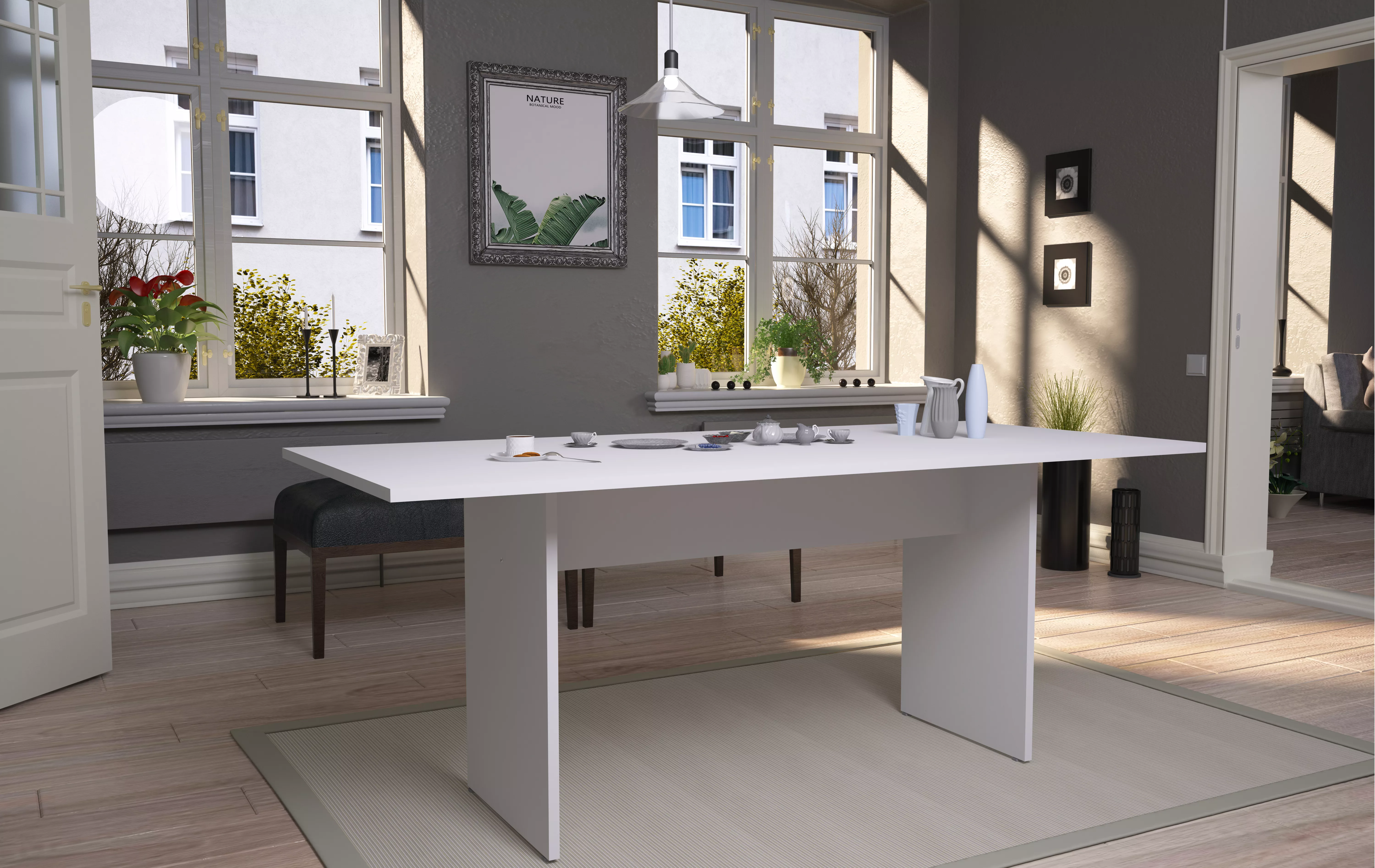 Nomad White Dining Table