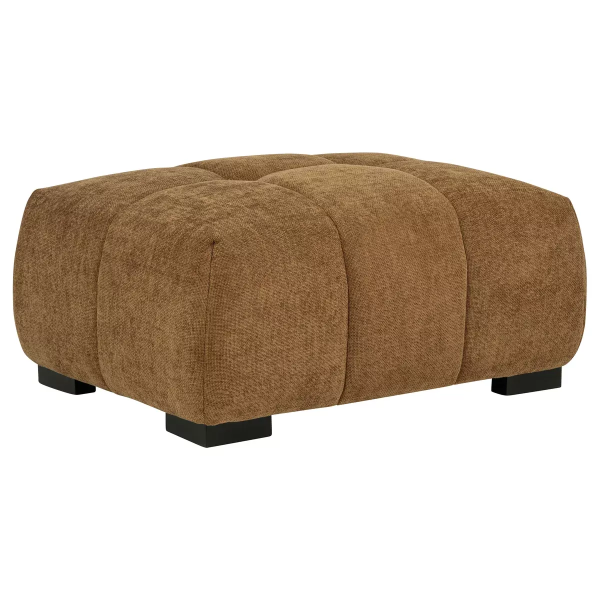 Octavia Tufted Upholstered Rectangular Ottoman Amber