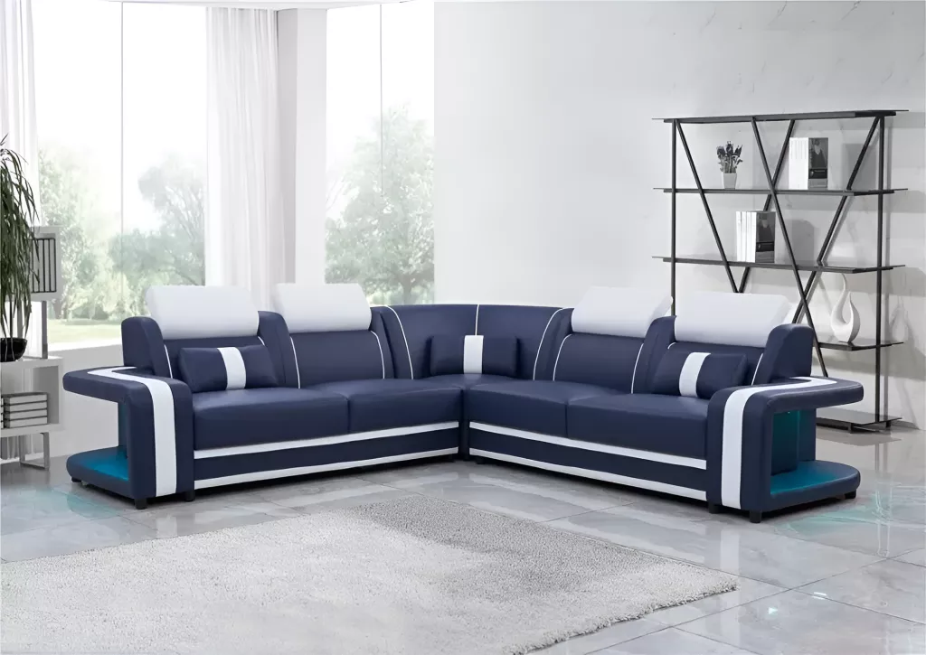 Opulence LED Leather Sectional Sofa