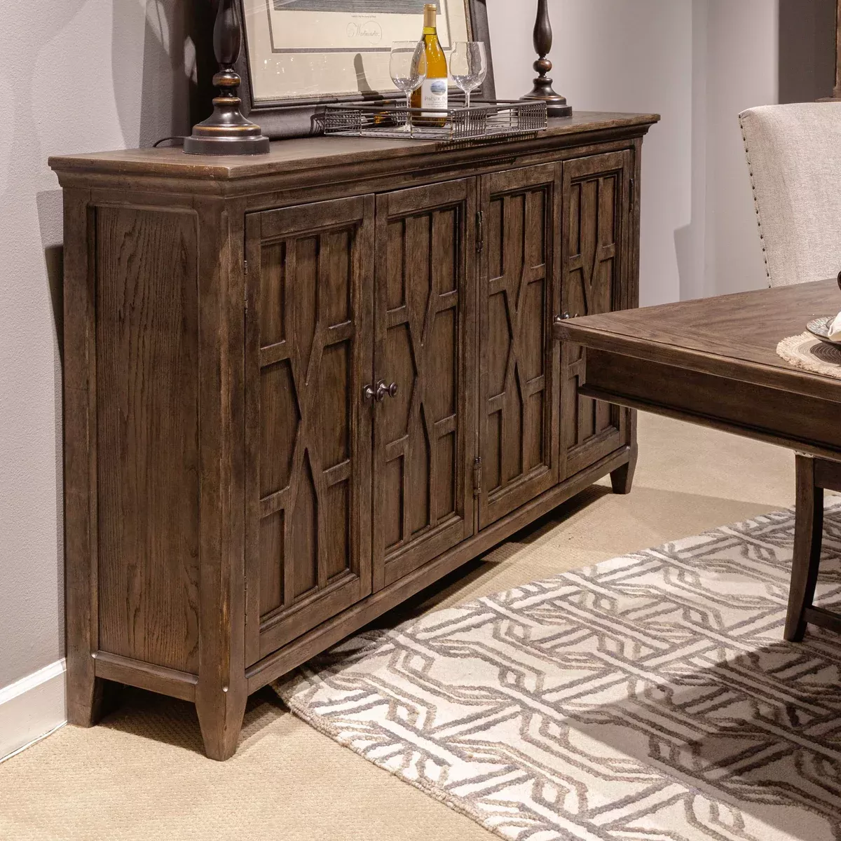 Paradise Valley - Hall Buffet - Saddle Brown
