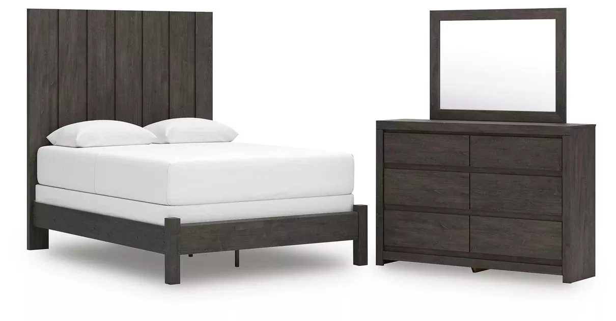 Parlayon Queen Panel Bed, Dresser and Mirror
