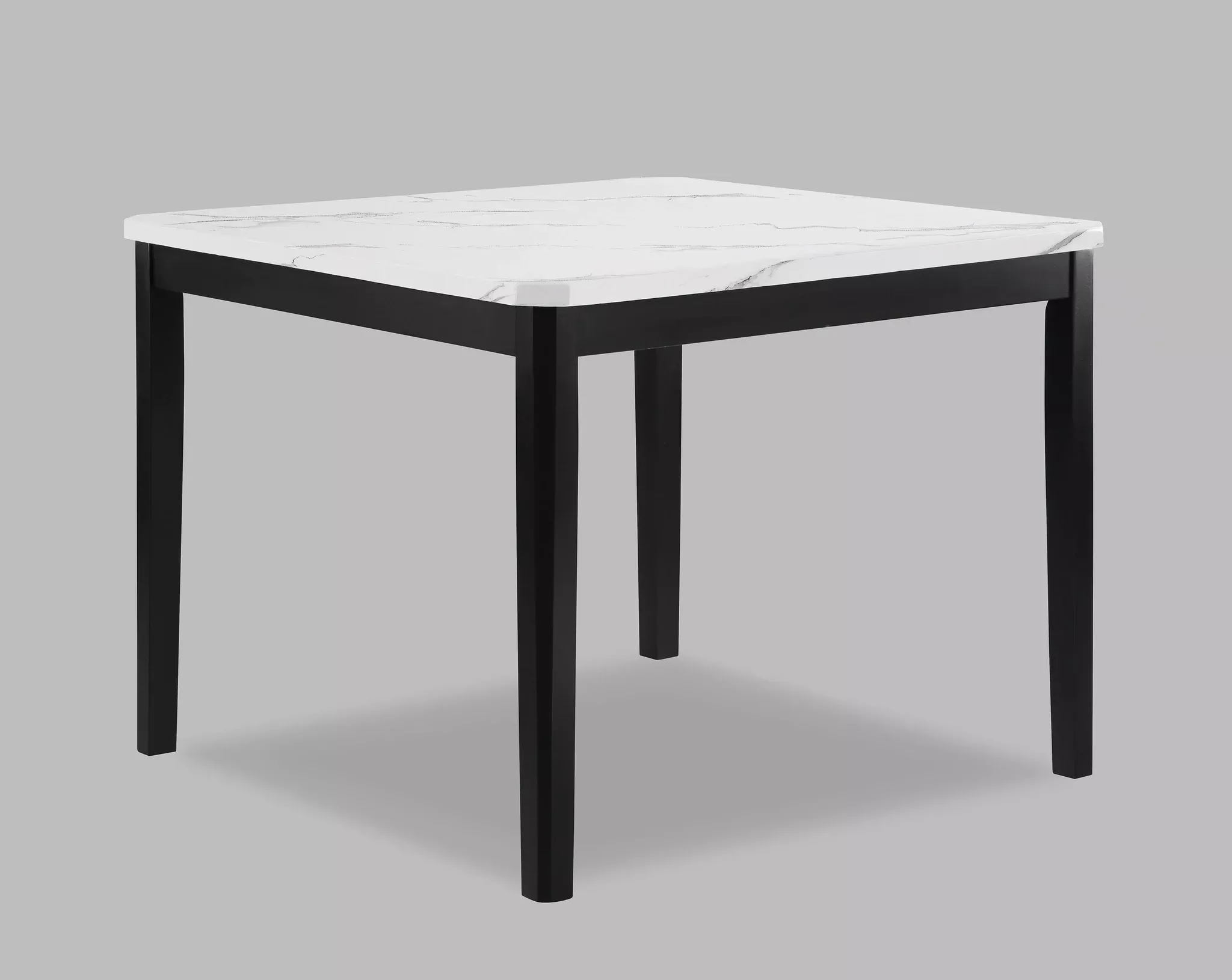 Pascal Dining Room Set White Top Black Leg