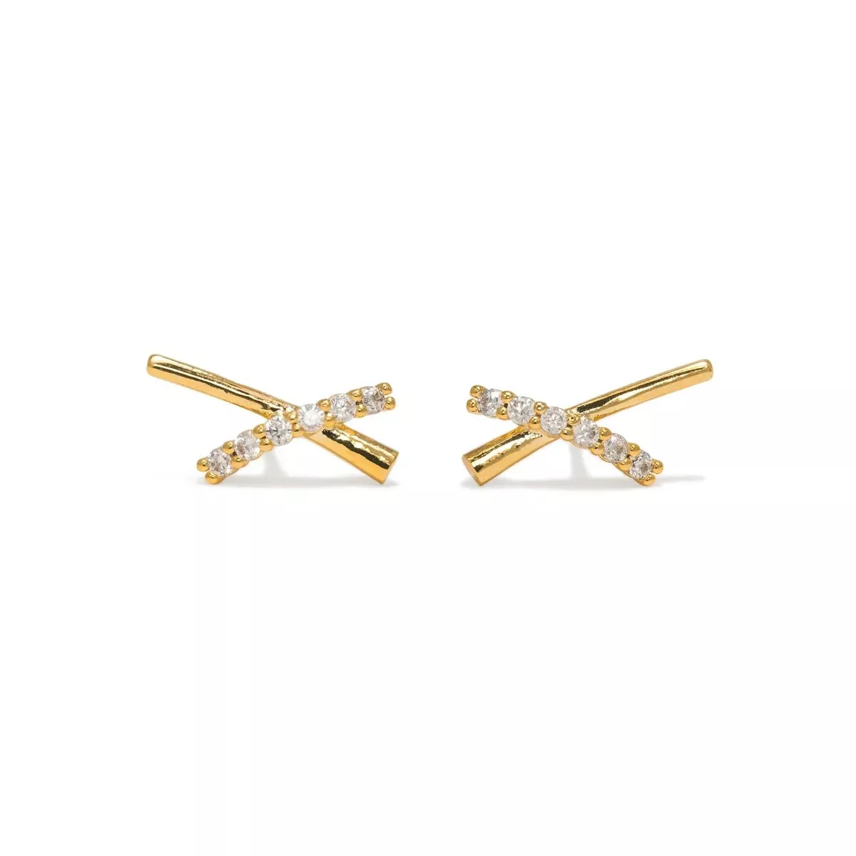 Pave X Stud Earrings