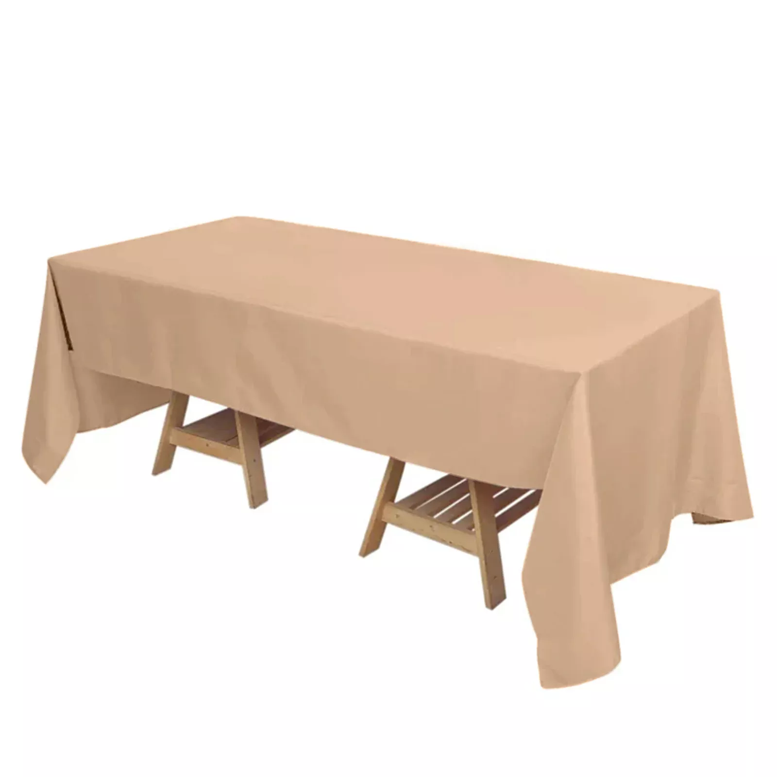 Polyester 72"x120" Rectangle Tablecloth Nude - Durable and Stylish Table Cover