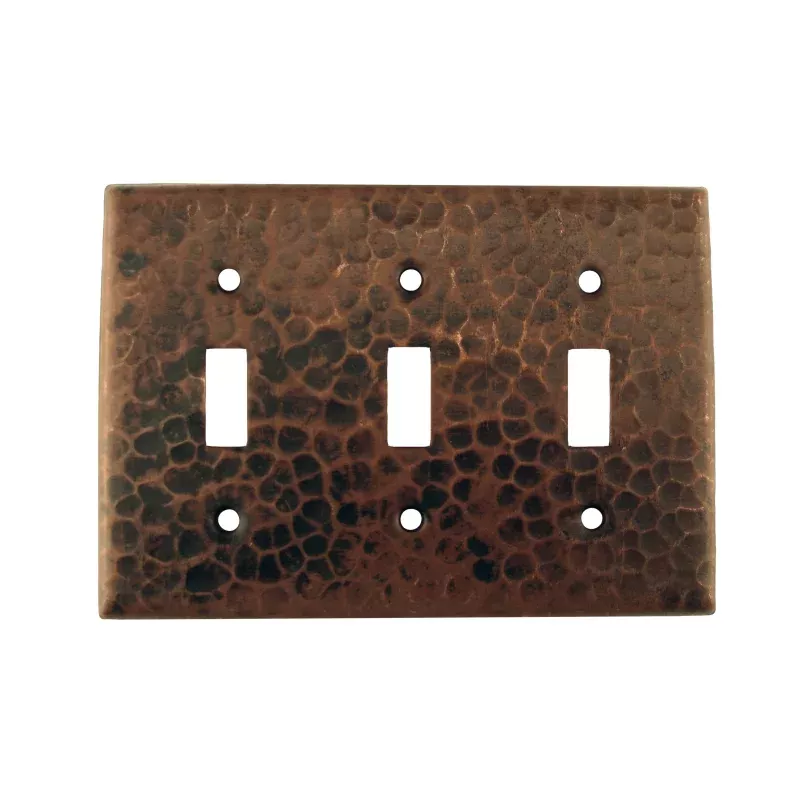 Premier Copper Products Copper Switchplate Triple Toggle Switch Cover