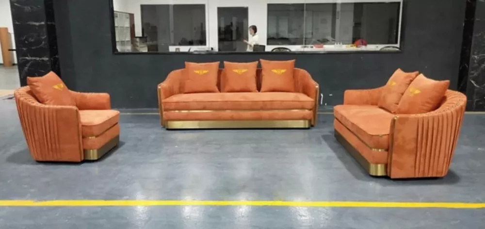 Quality Constructed Fabric Sofa Set