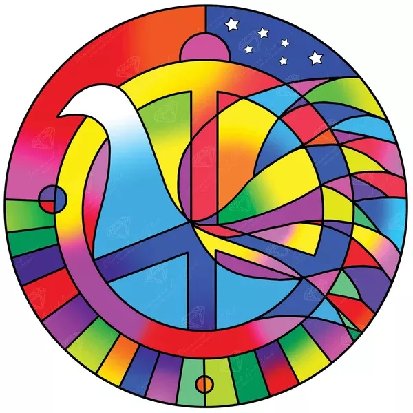 Rainbow Dove Peace Circle