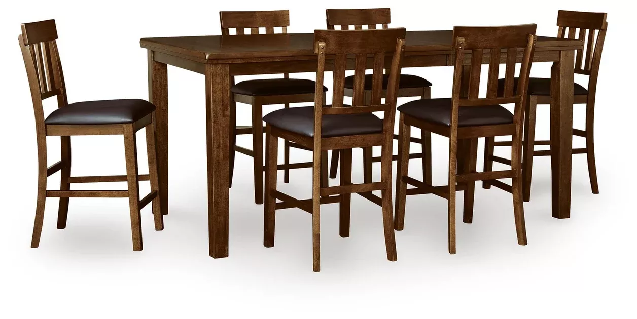 Ralene Counter Height Dining Table and 6 Barstools
