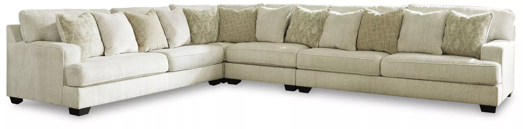 Rawcliffe - Left Arm Facing Sofa 4 Pc Sectional - Parchment