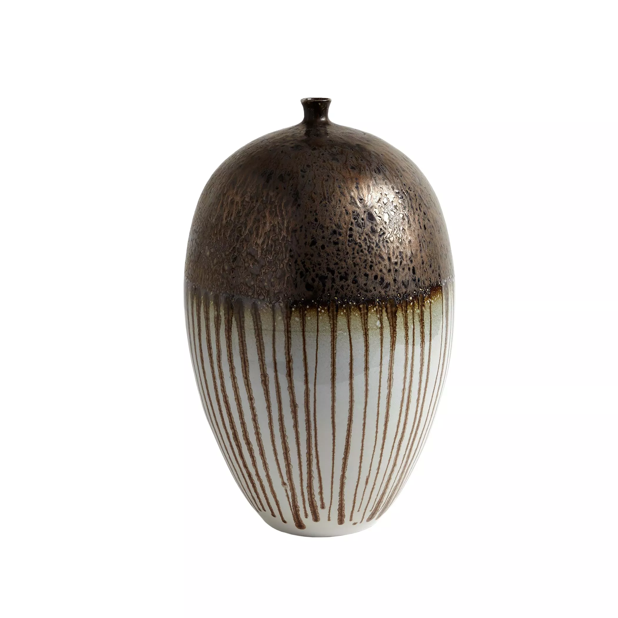 Reactive Bronze Stripe Vessel