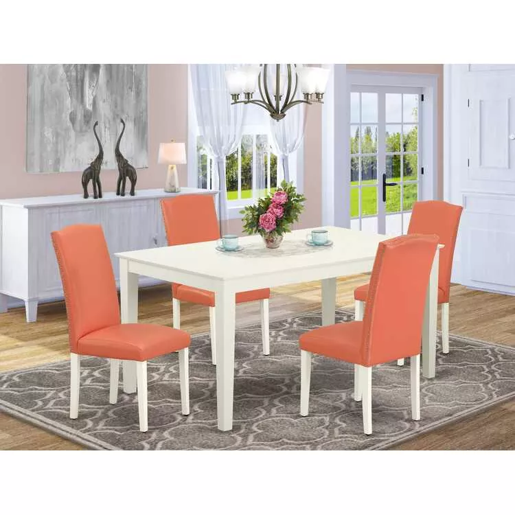 Rectangle Dining Table and Parson Chairs Set