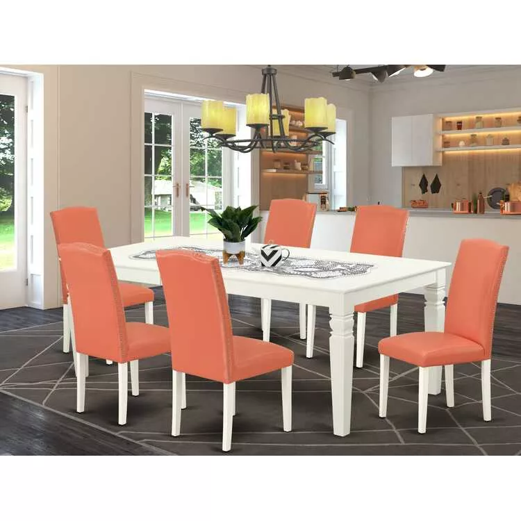 Rectangle Kitchen Table & Parson Chairs Set