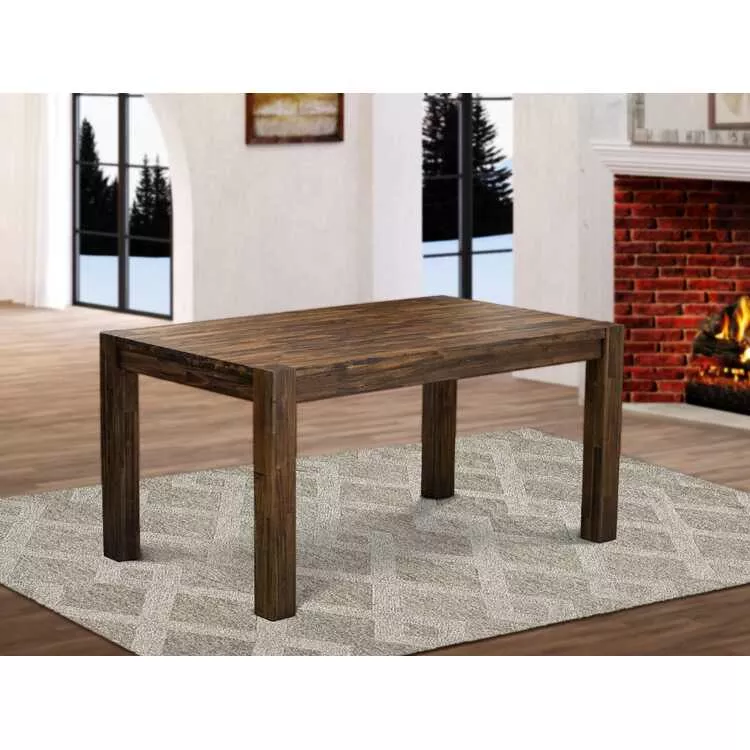 Rectangular Distressed Jacobean Wood Dinette Table