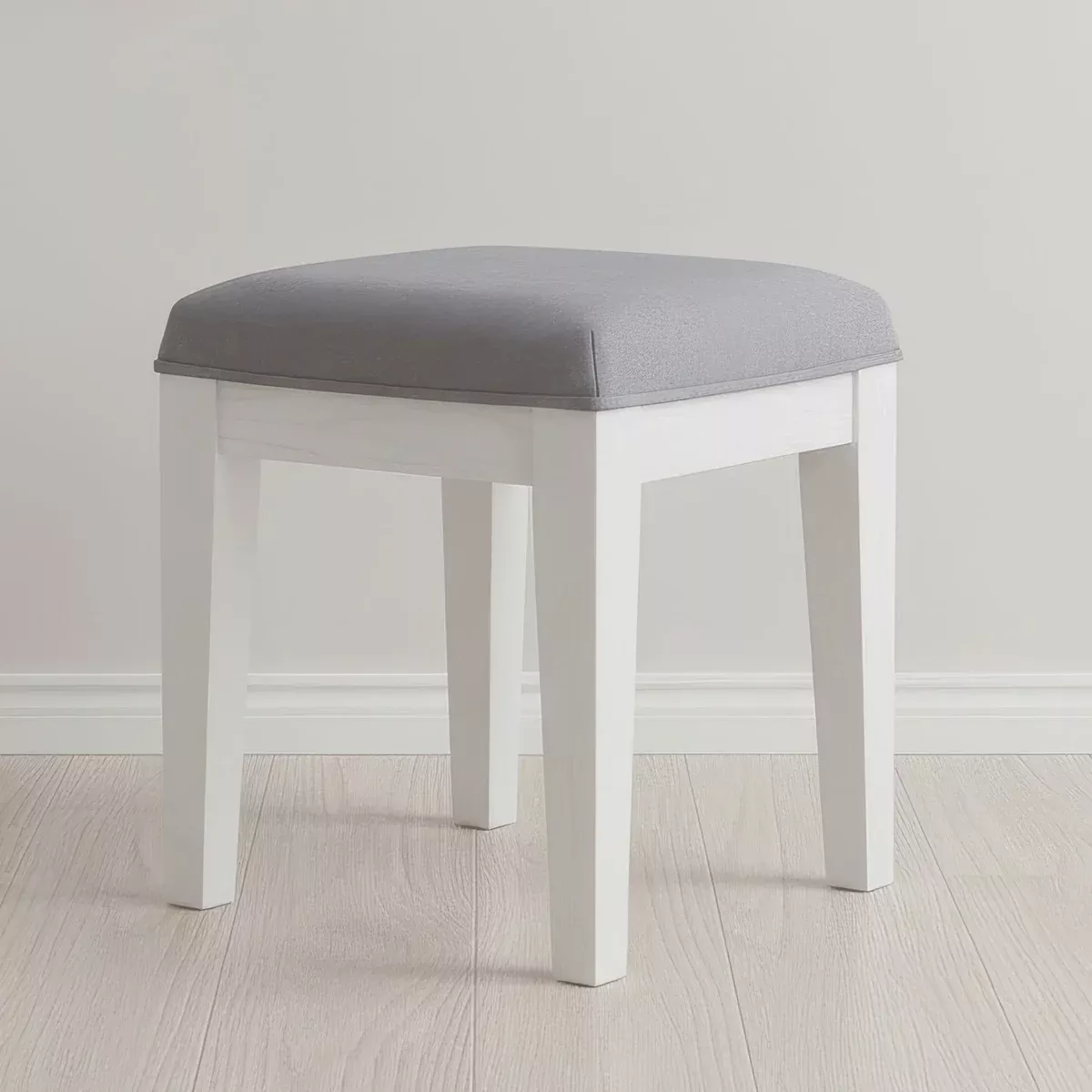Reflections - Vanity Stool - Pearl White & Rhinestone
