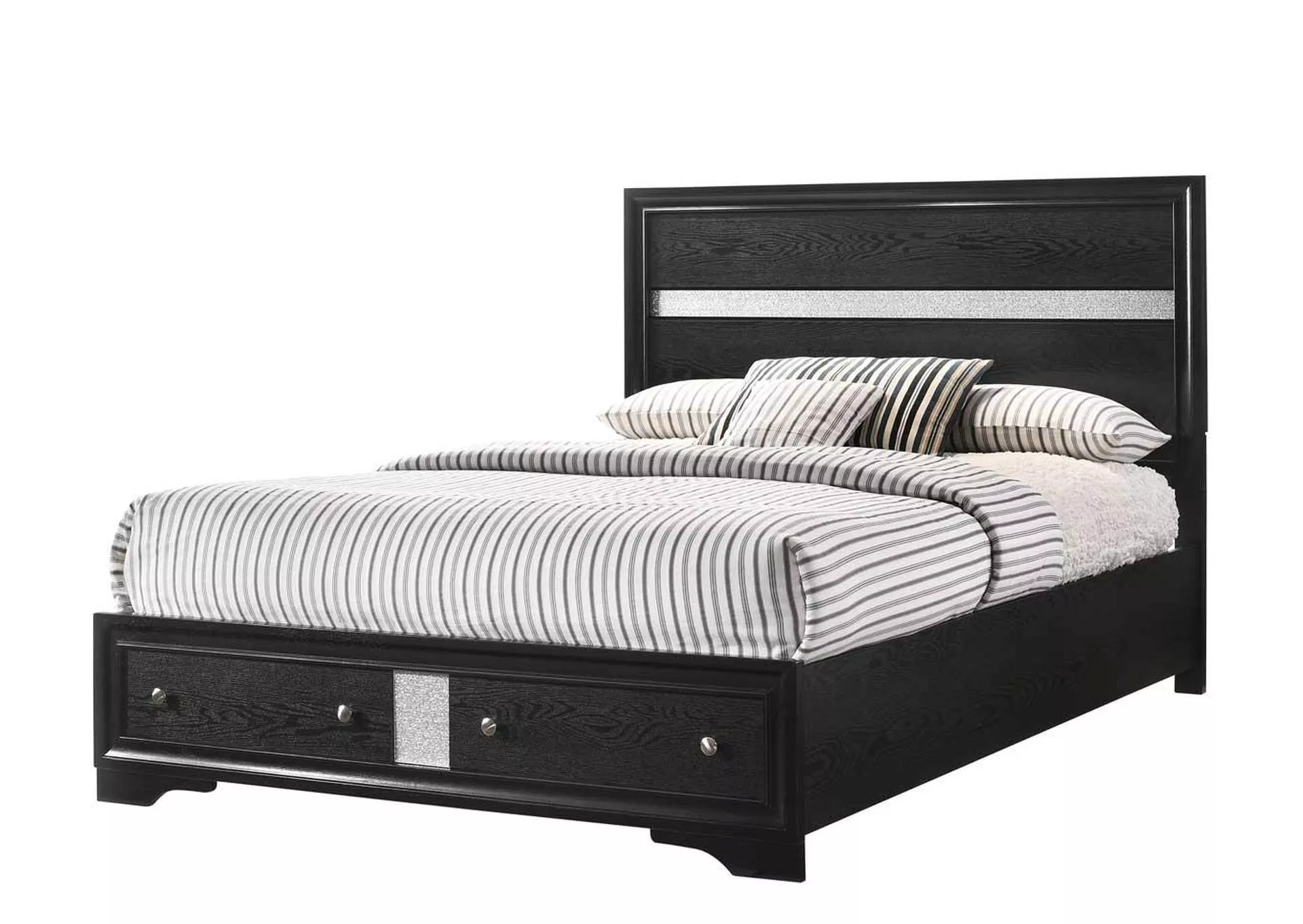 REGATA QUEEN BED - BLACK