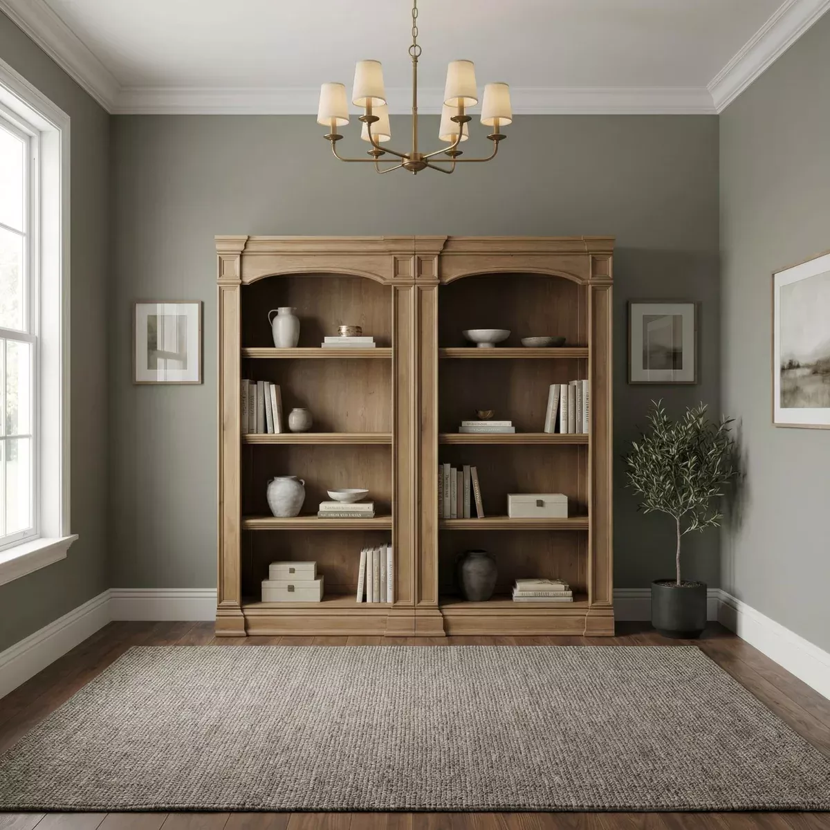 Reynolda - Bunching Bookcase (Set of 2) - Camel Beige