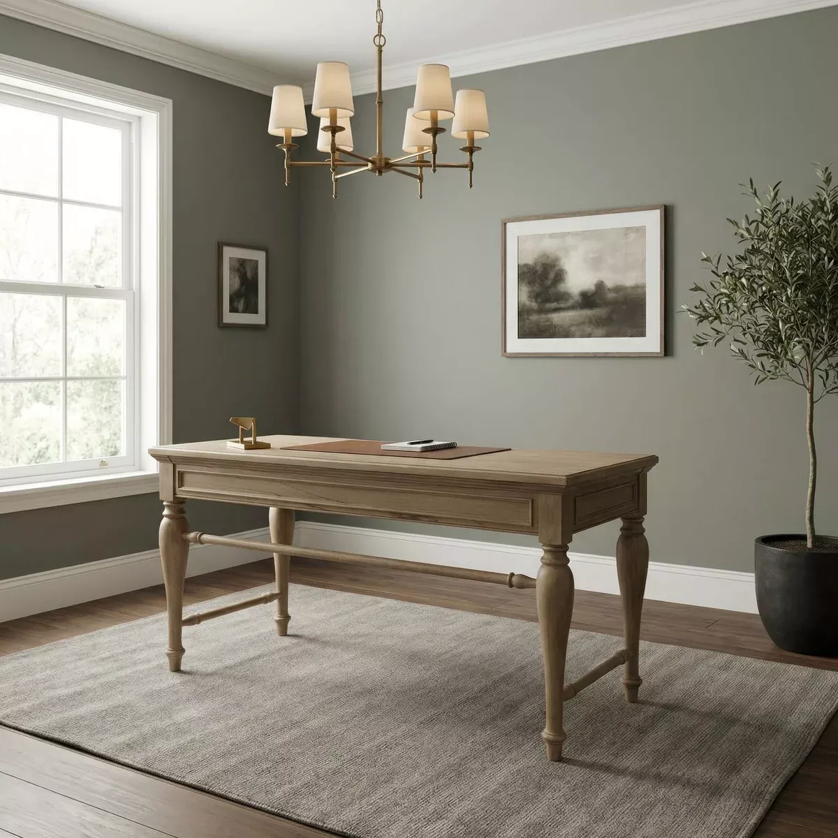 Reynolda - Writing Desk - Camel Beige