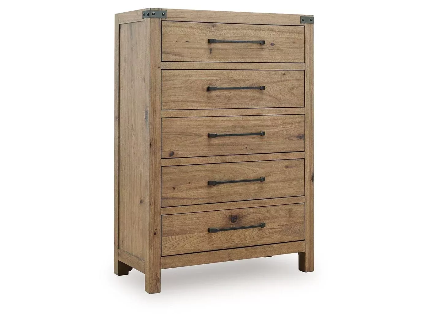 Ridgester - Five Drawer Chest - Light Brown