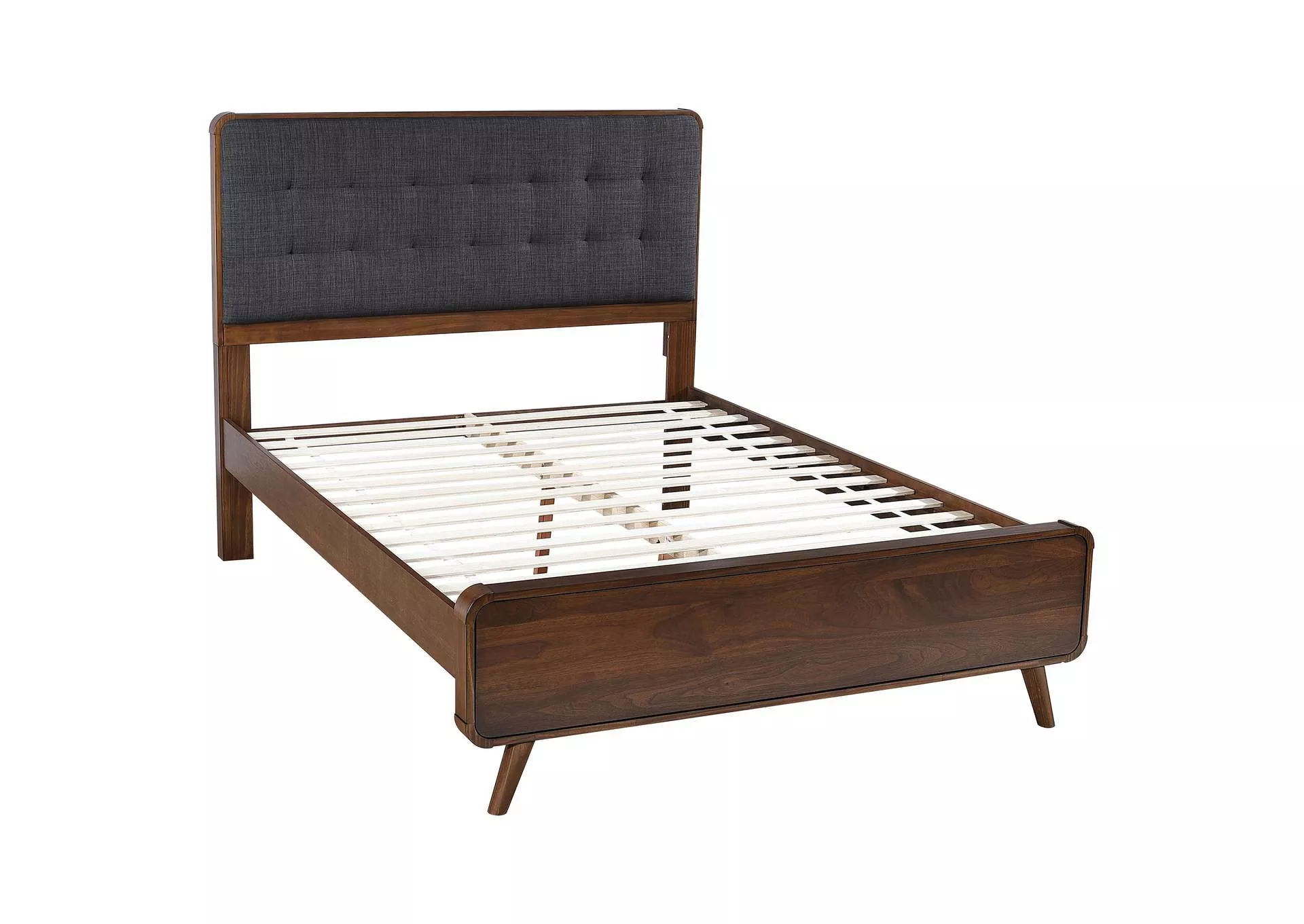 Robyn Wood Queen Platform Bed Dark Walnut